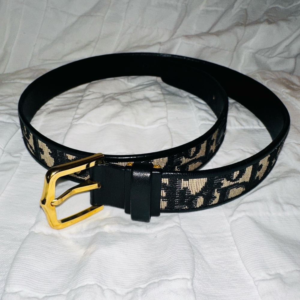 Christian Dior Trotter Logo Belt Authentic